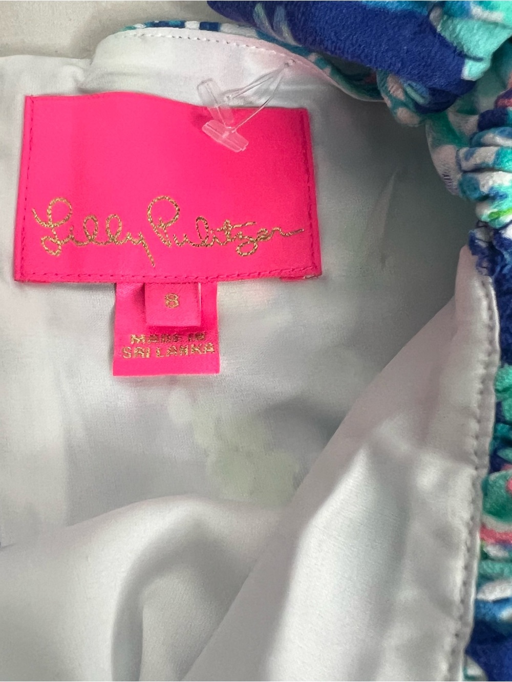 Nwt LILLY PULITZER Zoya Ruffle Romper -Corsica Blue Turtle Villa- Size 8 - Picture 4 of 9